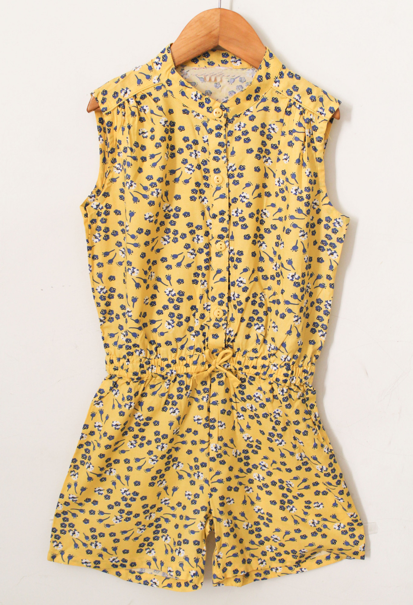 Qvink Floral Printed Playsuit  Yellow