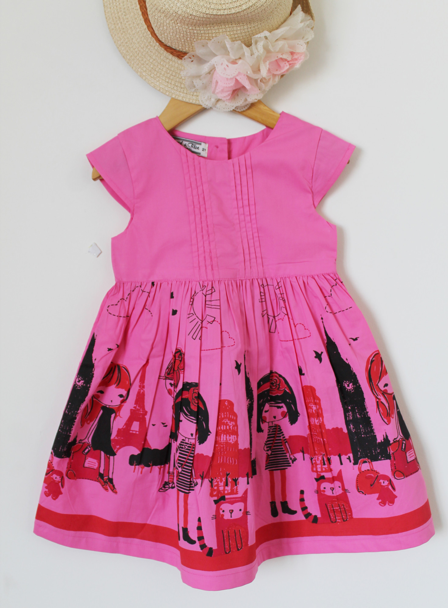 Qvink Printed Casual Dress  Pink