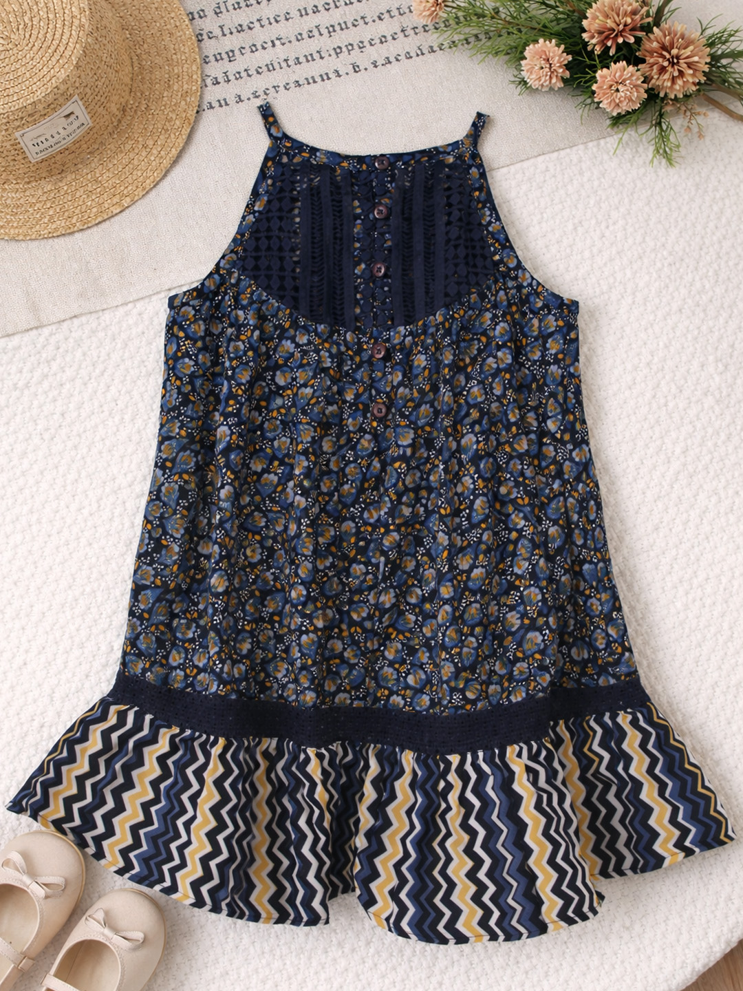 Qvink Floral Printed Casual Dress  Multicolor