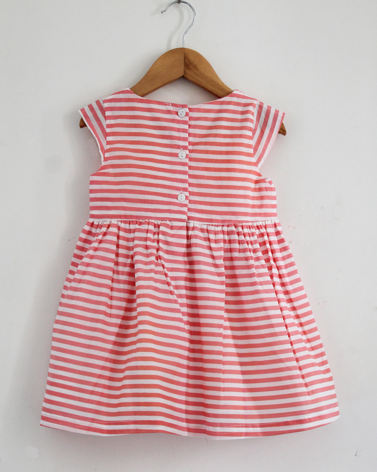Qvink Striped Pattern Casual Dress  Red