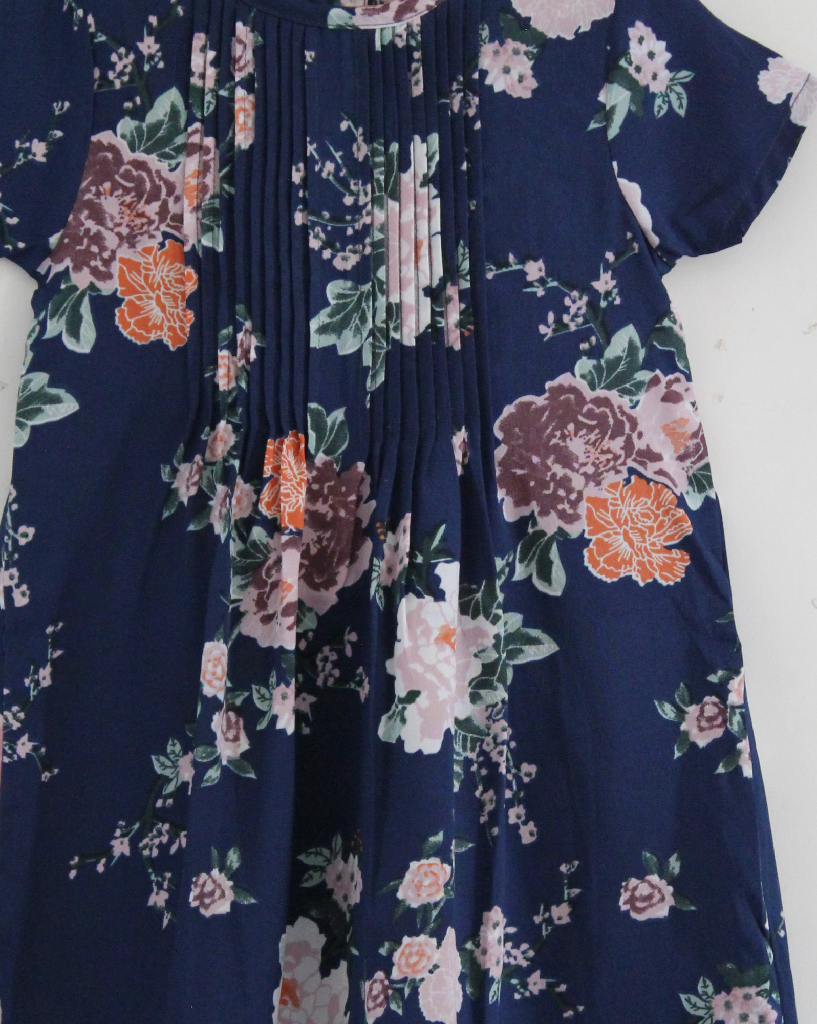 Qvink Floral Printed Casual Dress - Navy