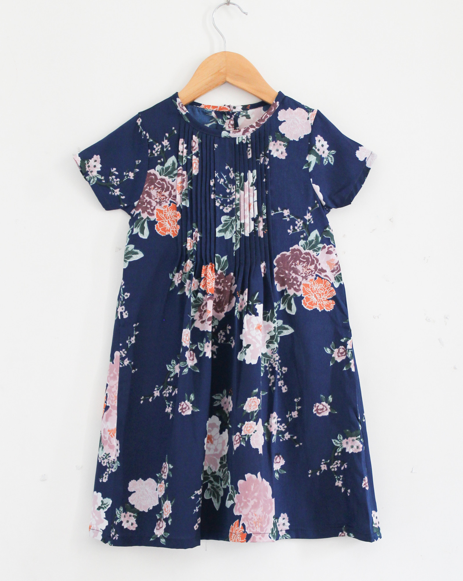 Qvink Floral Printed Casual Dress - Navy