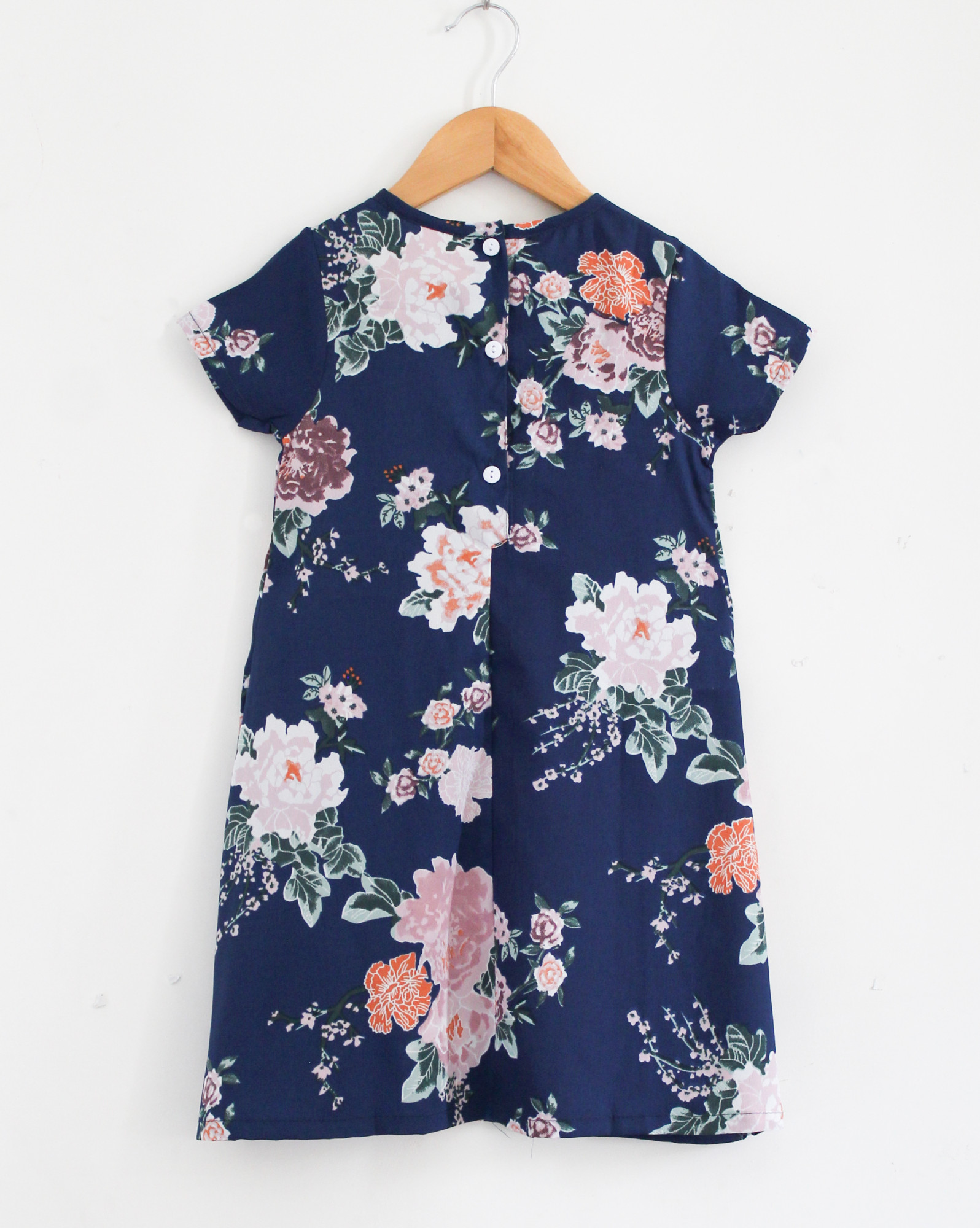 Qvink Floral Printed Casual Dress - Navy