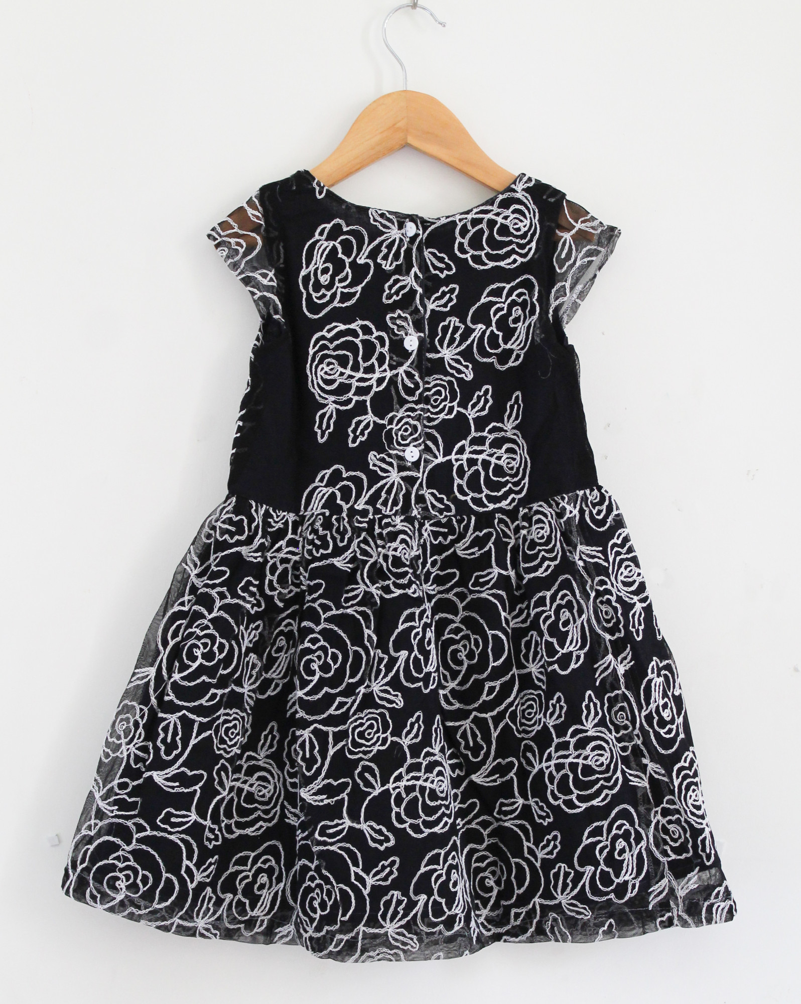 Qvink Floral Printed Casual Dress - Black