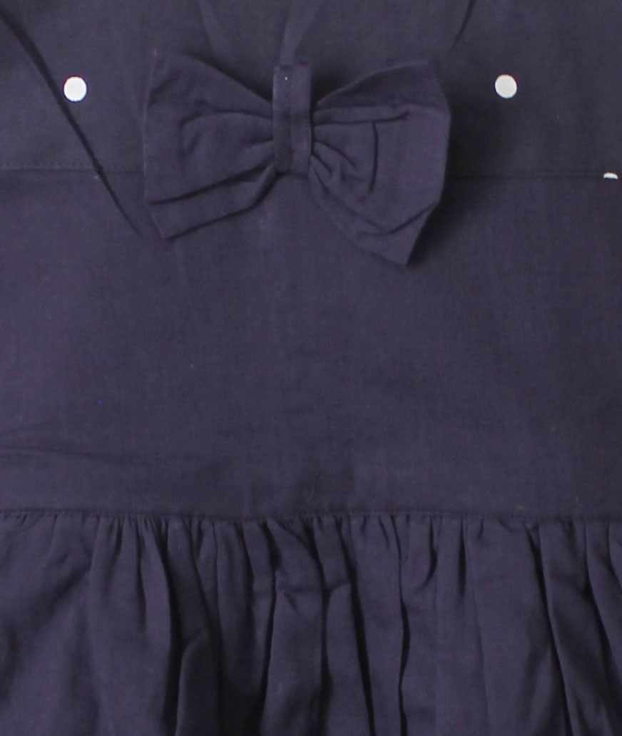 Qvink Bow Detailed Casual Dress  Navy