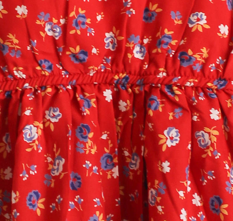 Qvink Floral Printed Casual Dress  Red