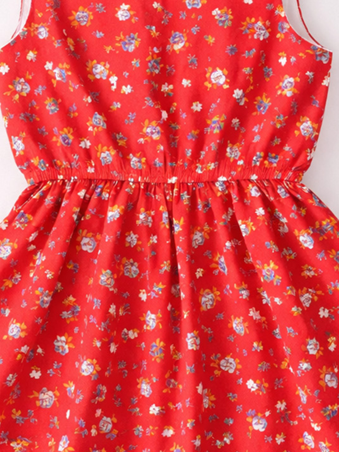 Qvink Floral Printed Casual Dress  Red