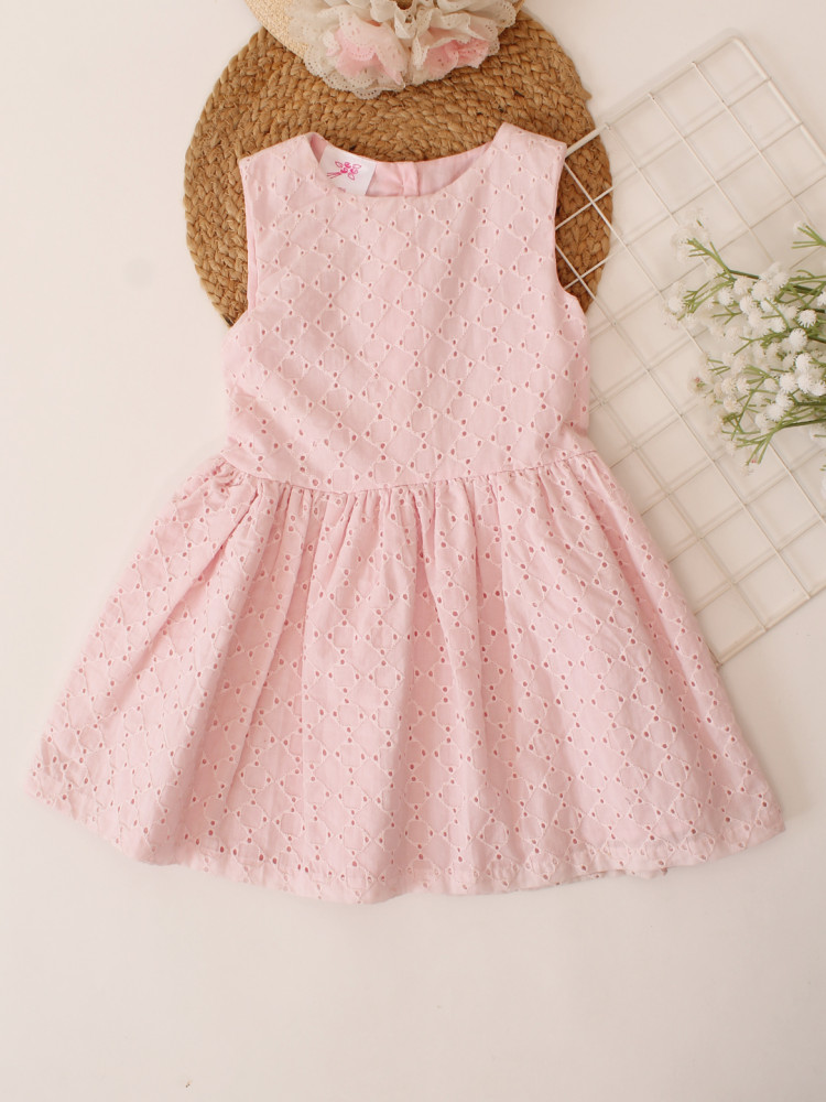 Image of Qvink Schiffli Casual Dress - Pink