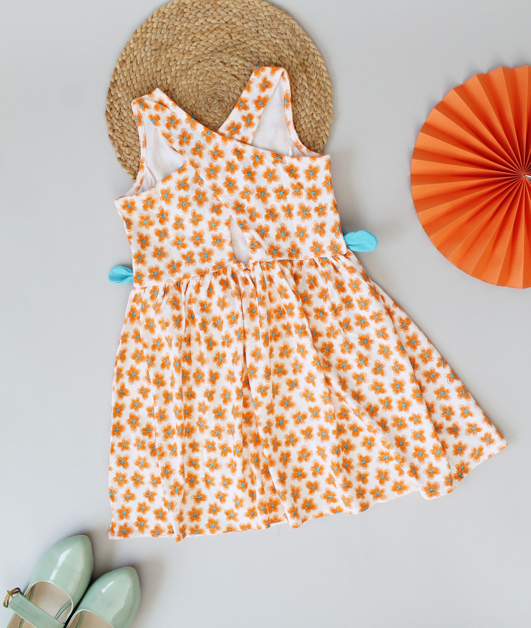 Qvink Floral Printed Casual Dress  White