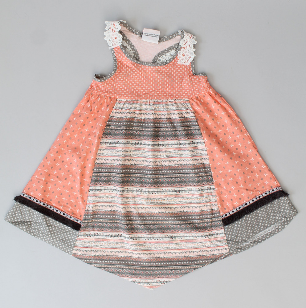 Image of Qvink Mixed Print Design Casual Dress - Multicolor