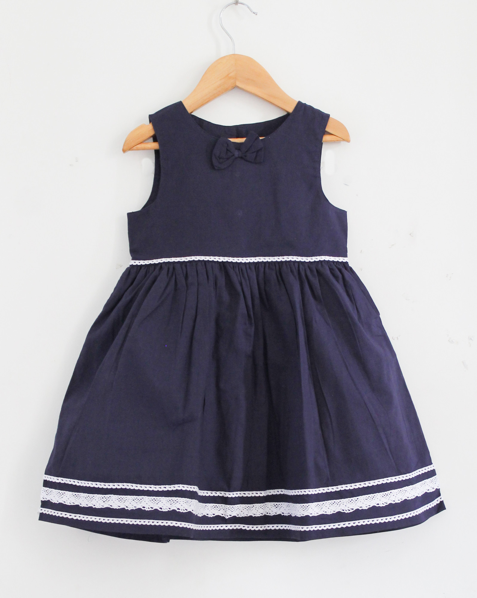 Qvink Bow Detailed Casual Dress  Navy