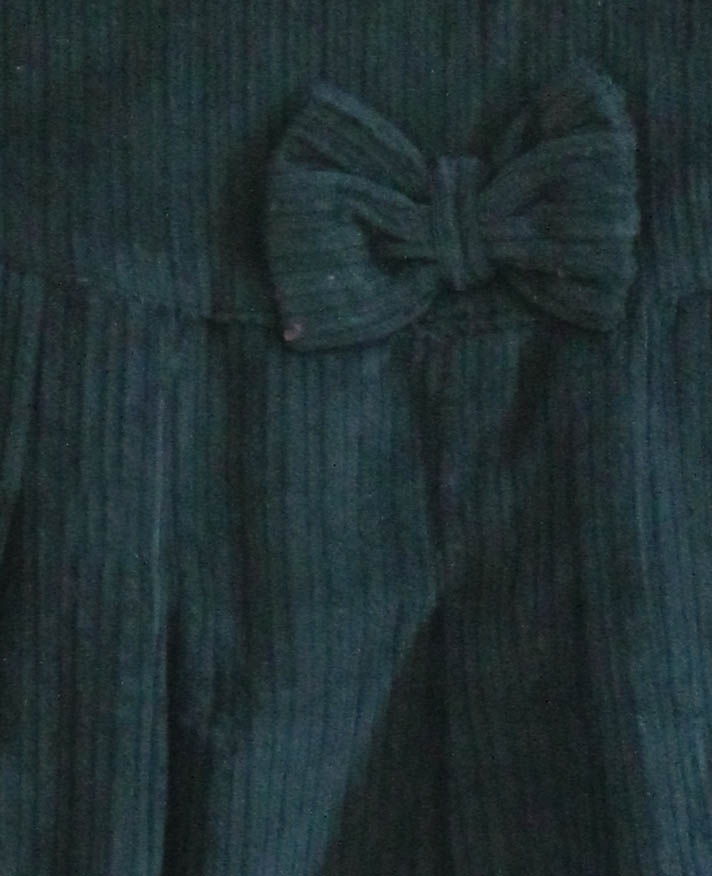 Qvink Corduroy Bow Detailed Dress  Green