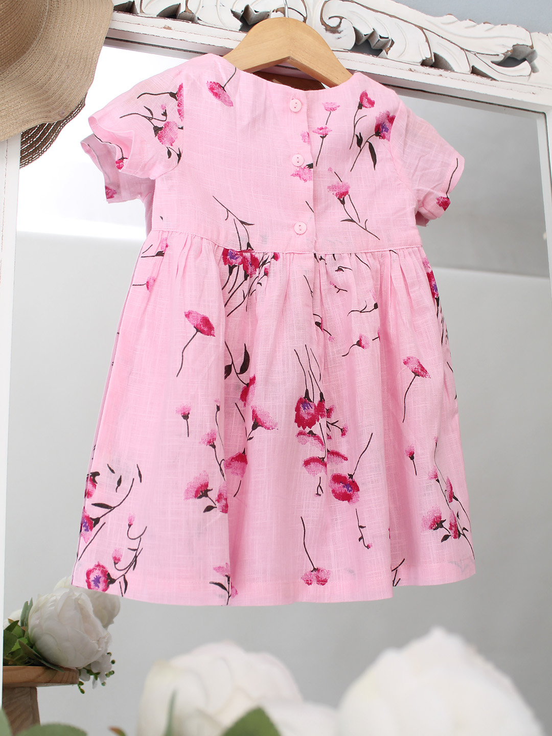 Qvink Floral Printed Dress - Pink