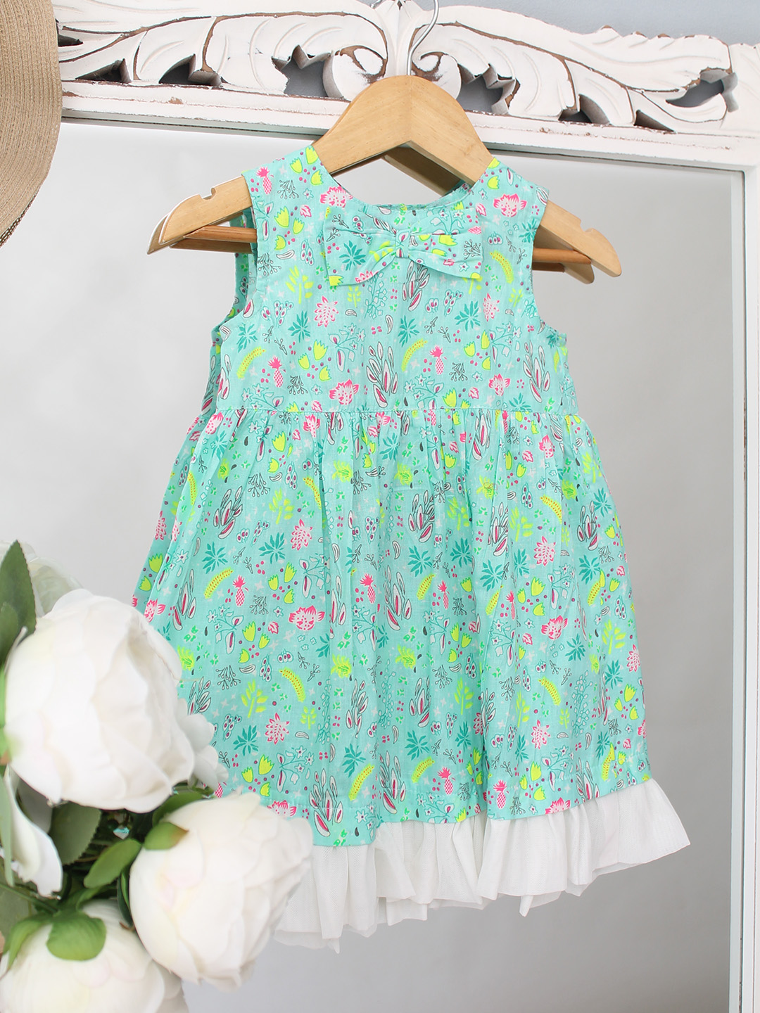 Qvink Floral Printed Dress  Green
