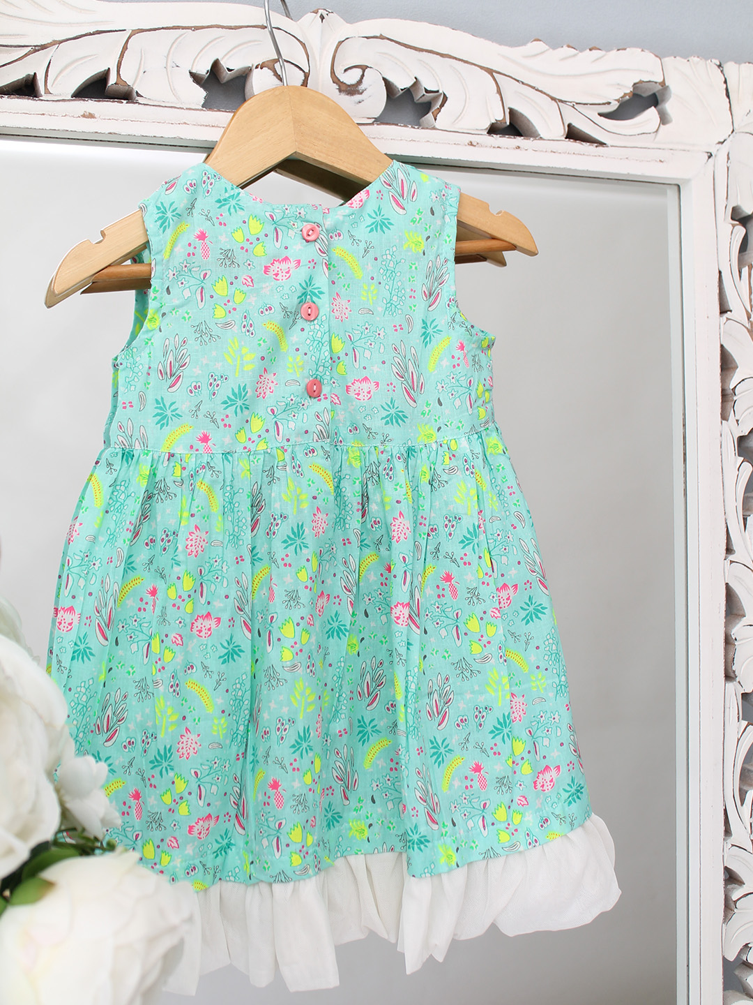 Qvink Floral Printed Dress  Green