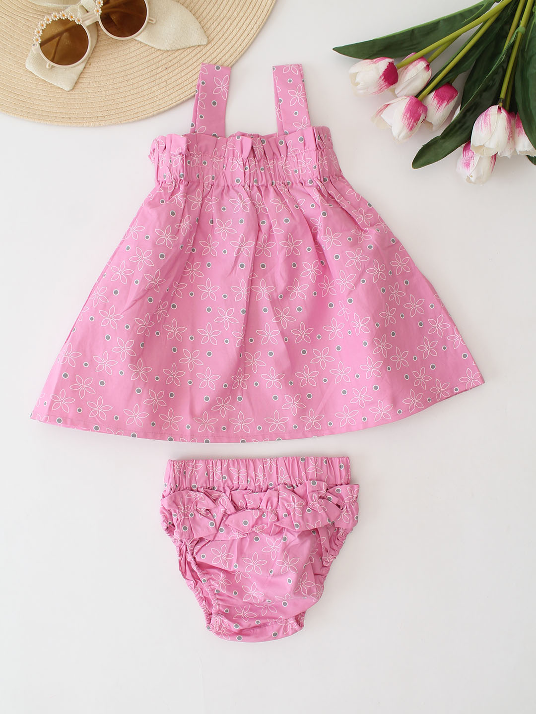 Qvink Floral Printed Dress - Pink