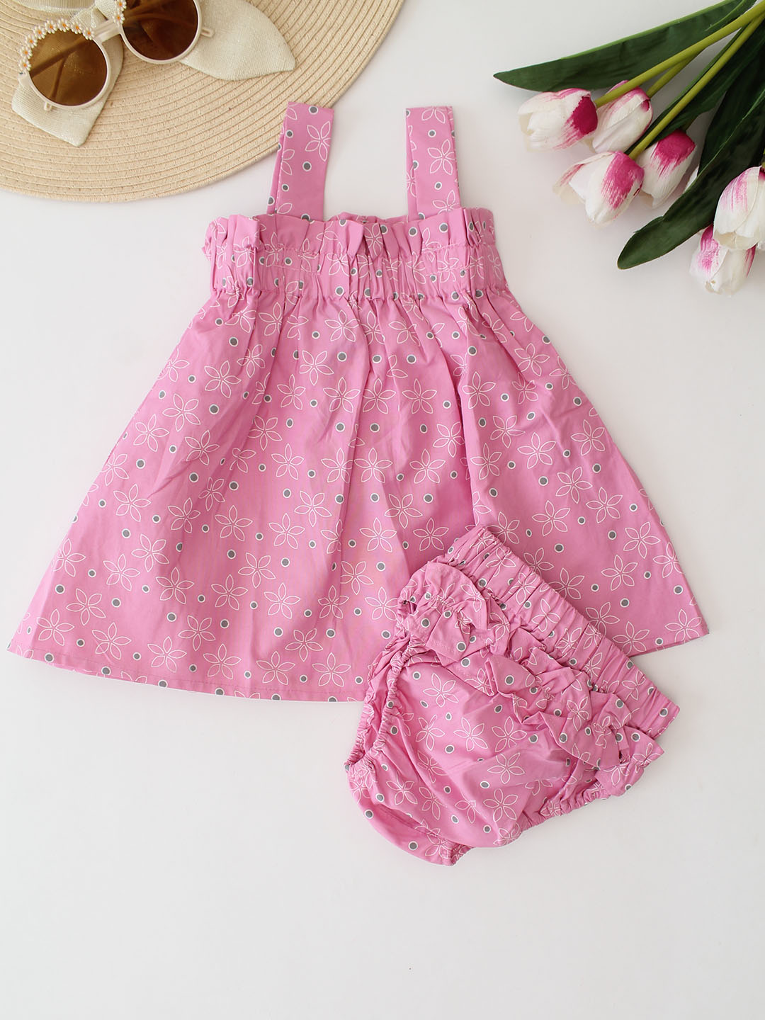 Qvink Floral Printed Dress - Pink
