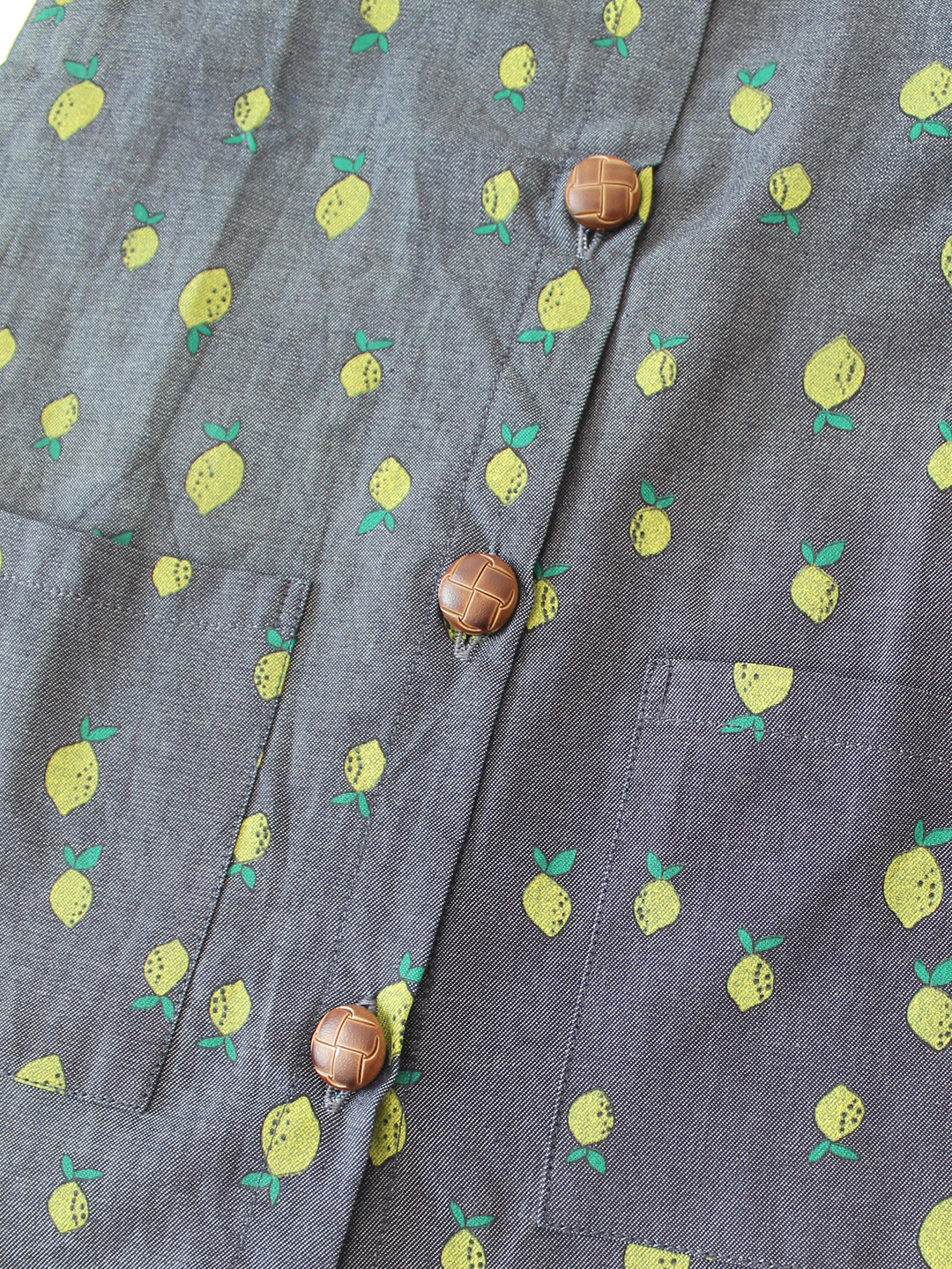 Qvink Printed Front Onenable Sleeveless Summer Dress - Dark Grey