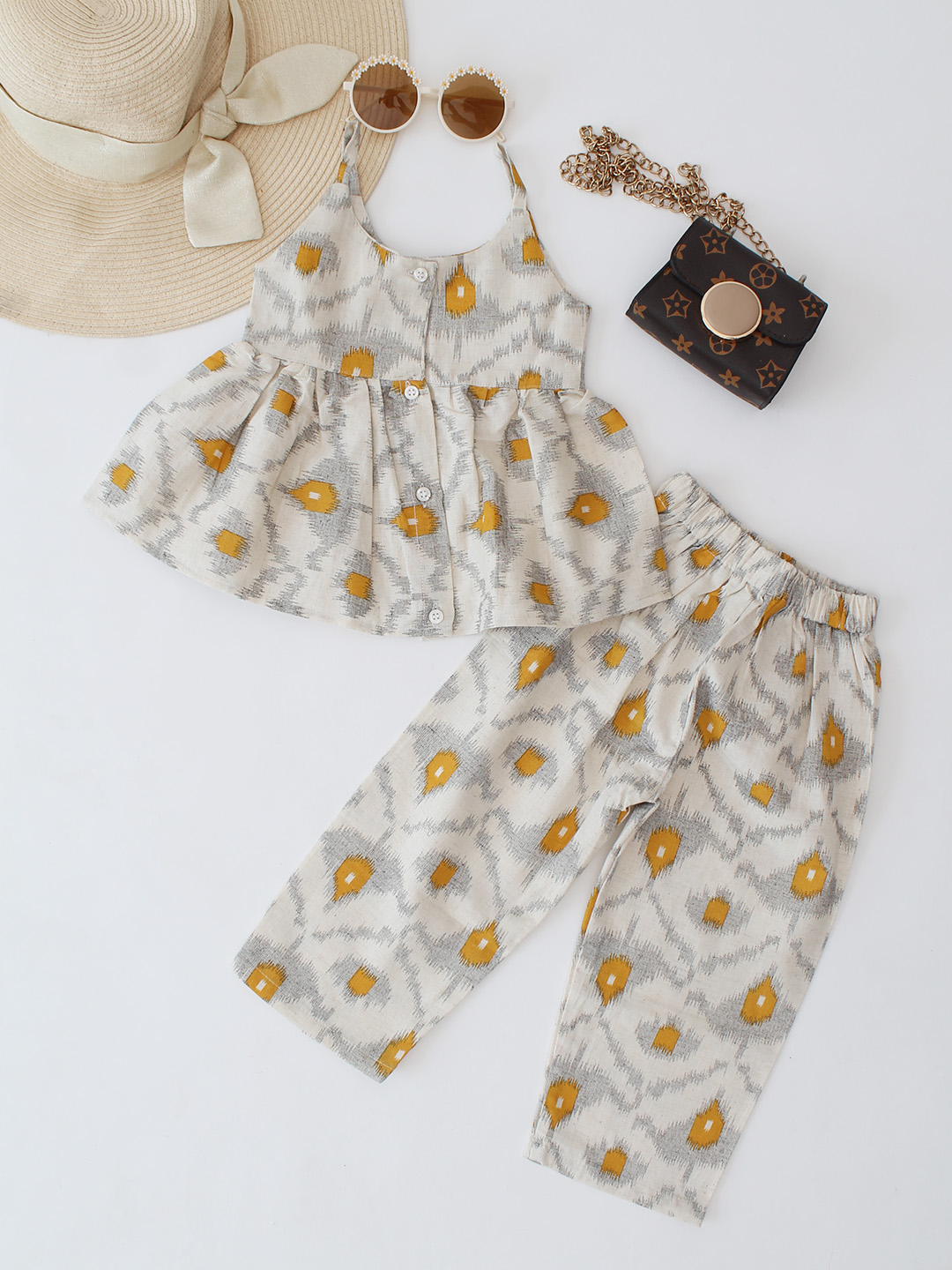 Cotton Printed Sleeveless Co ord Set