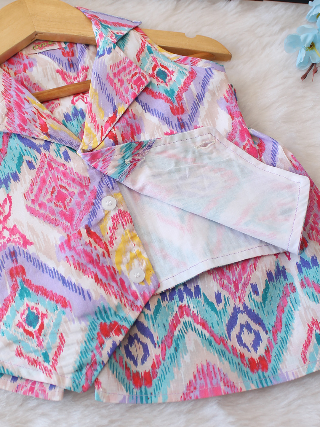 Cotton Abstract Printed Summer Co ord Set