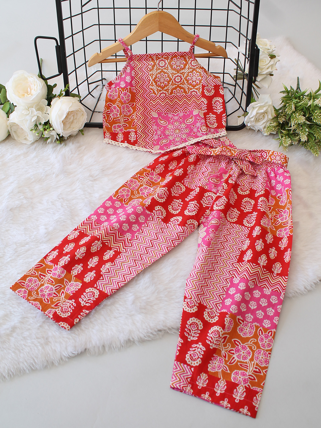 Cotton Abstract Printed Summer Co ord Set