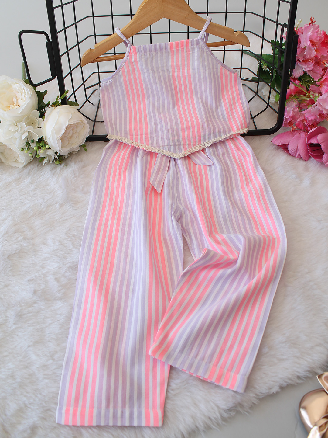 Cotton Striped Printed Summer Co ord Set