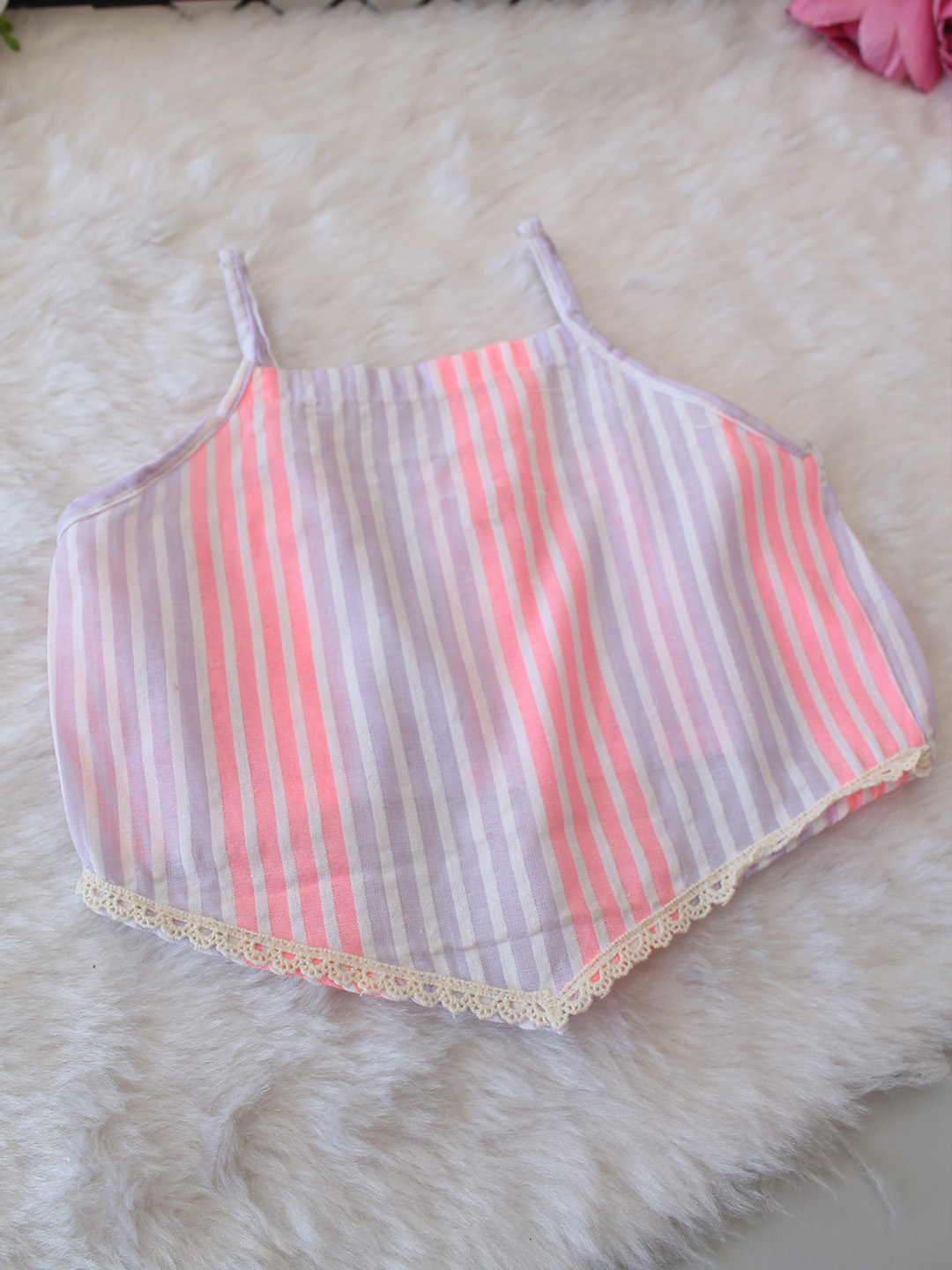 Cotton Striped Printed Summer Co ord Set