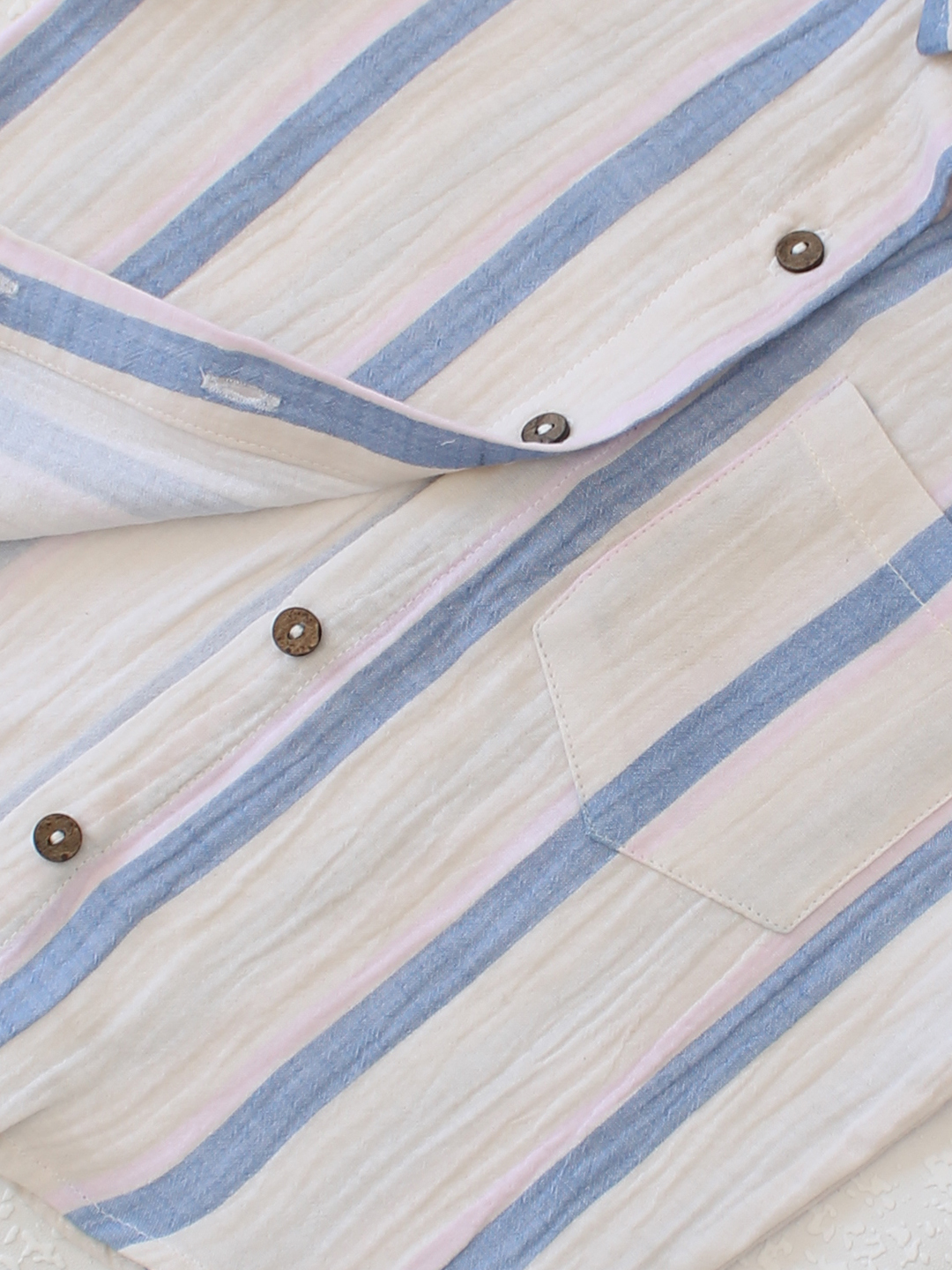 Qvink Striped Shorts Set- White