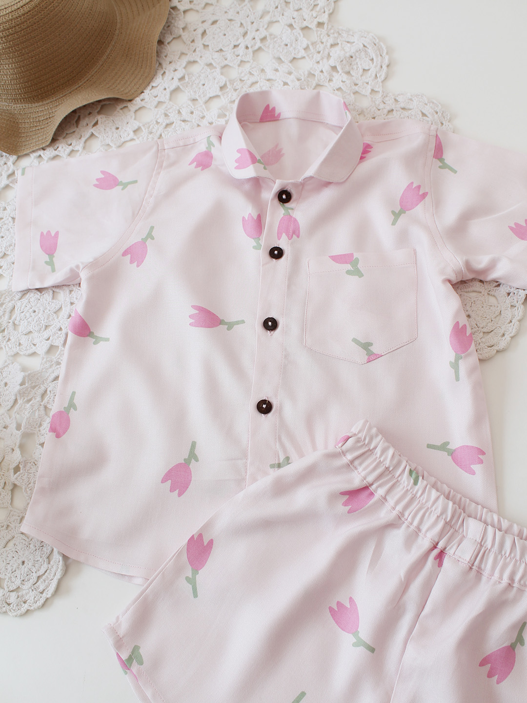 Qvink Tulip Design Coordinated Set - White