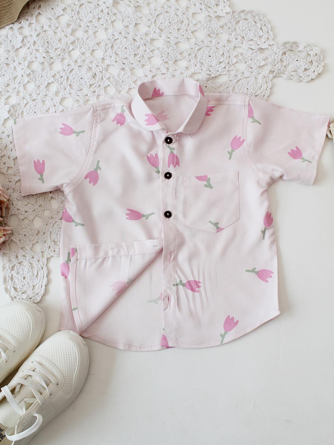 Qvink Tulip Design Coordinated Set - White