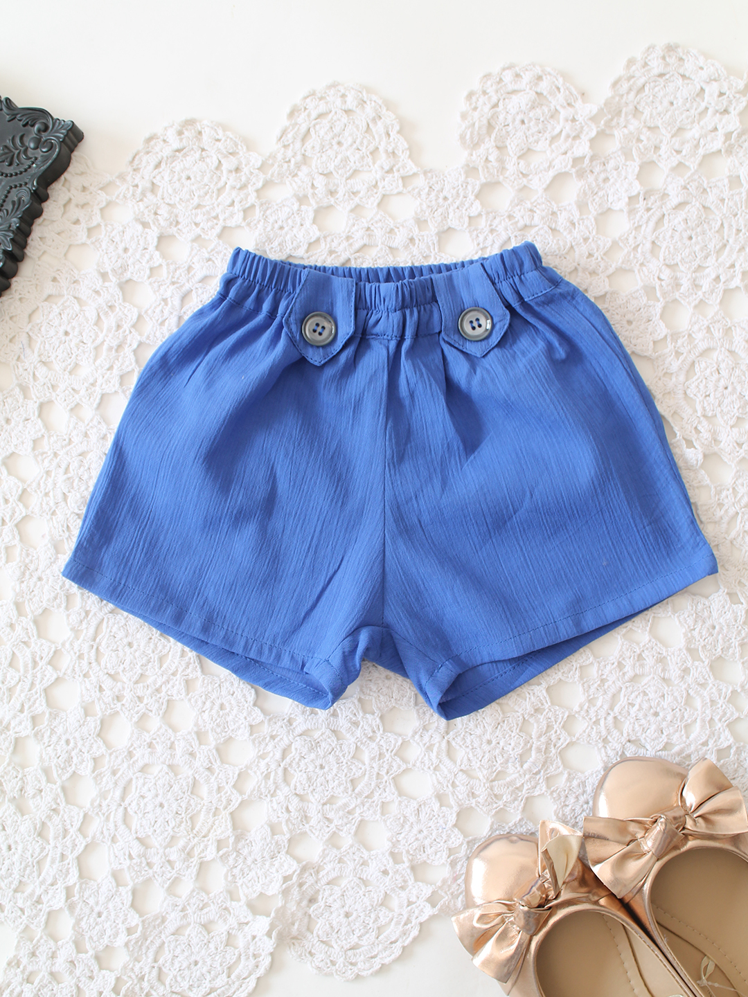 Qvink Cotton Sleeveless Coordinated Set - Blue