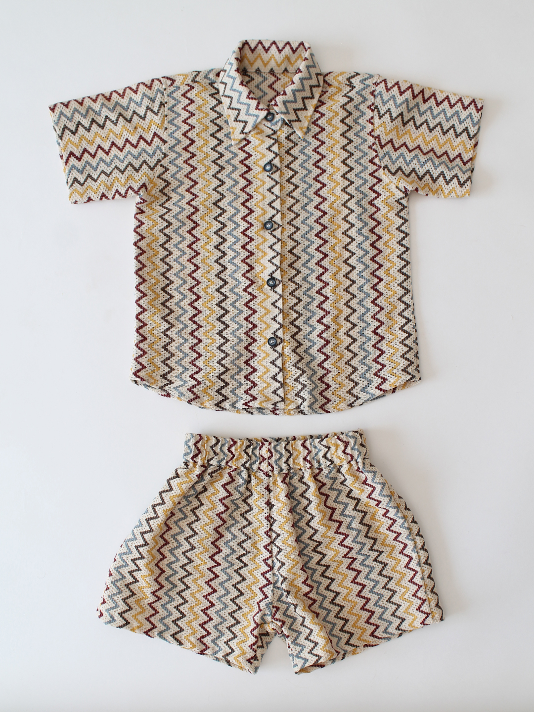 Qvink Cotton Half Sleeves Coordinated Set - Beige