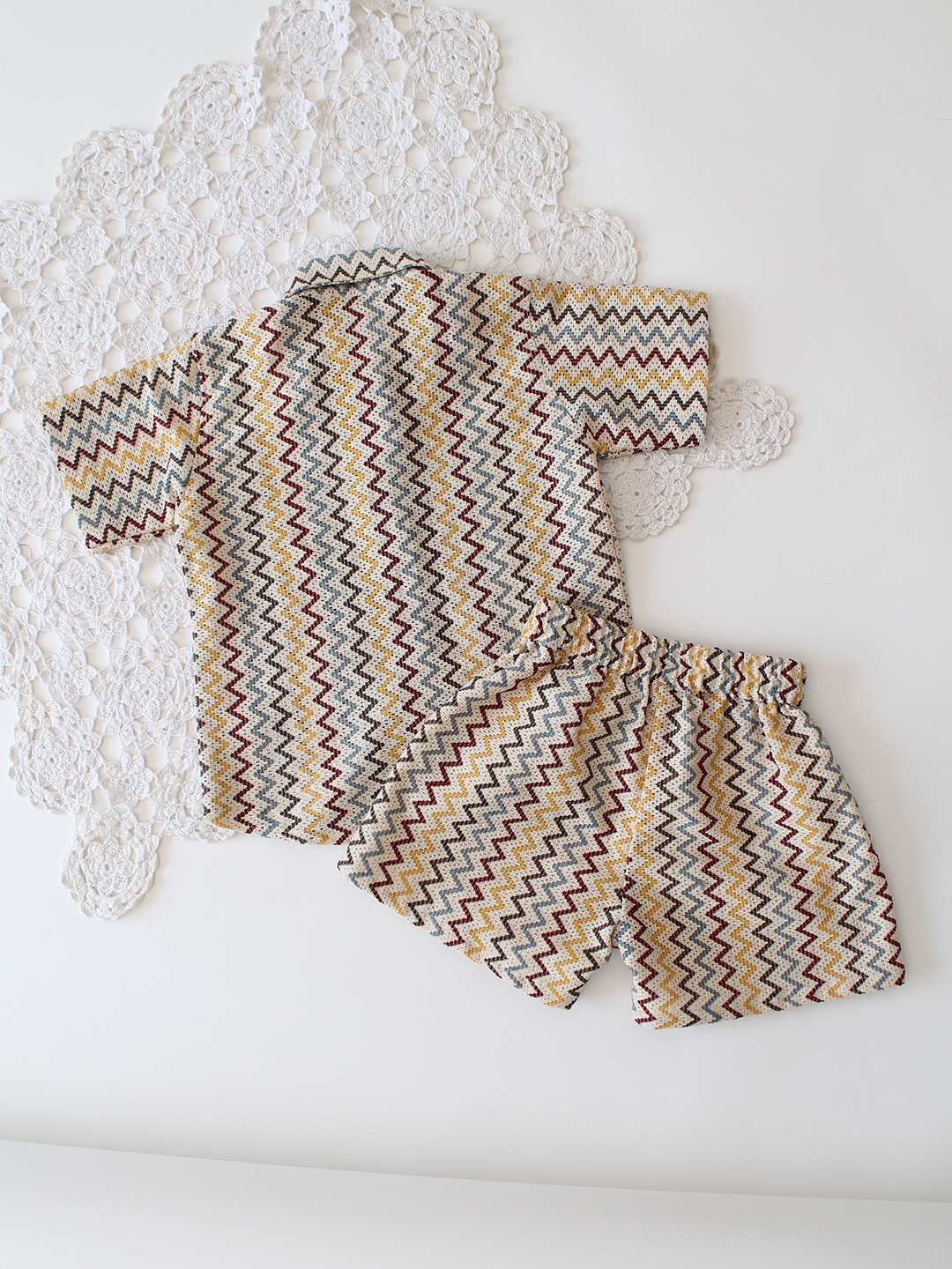 Qvink Cotton Half Sleeves Coordinated Set - Beige