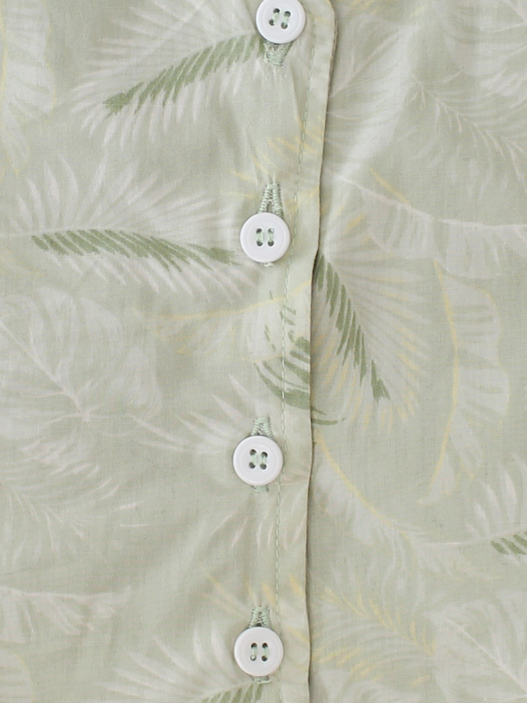 Qvink Cotton Printed Co-Ord Set - Green