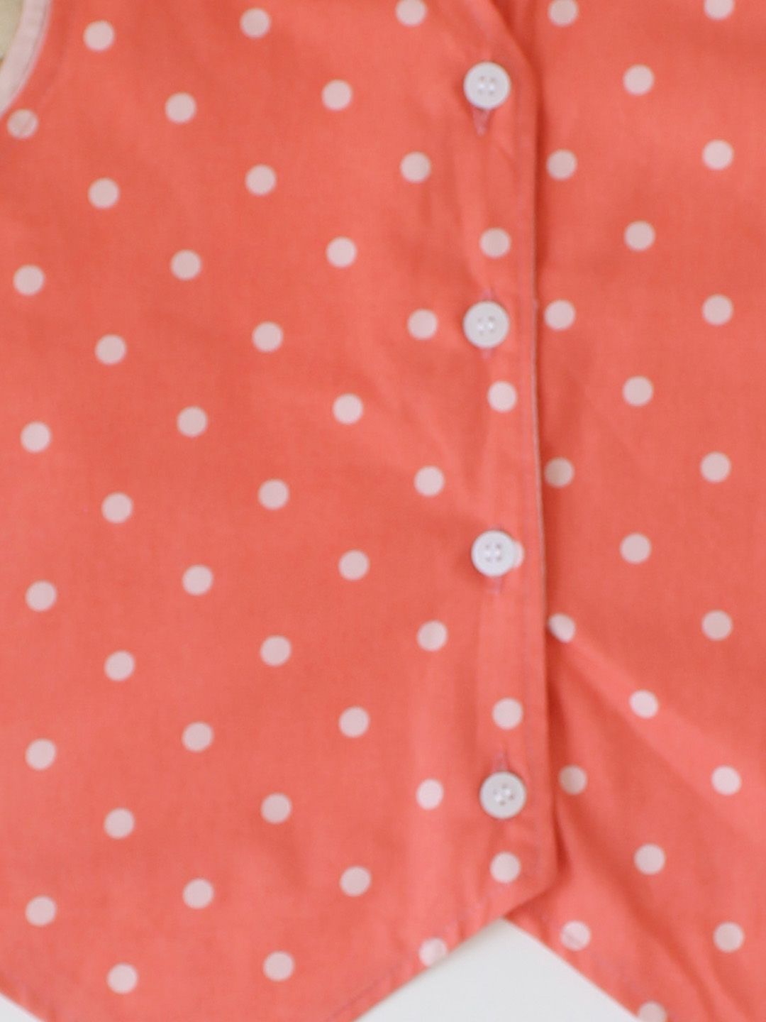 Qvink Cotton Polka Print Co-Ord Set - Orange