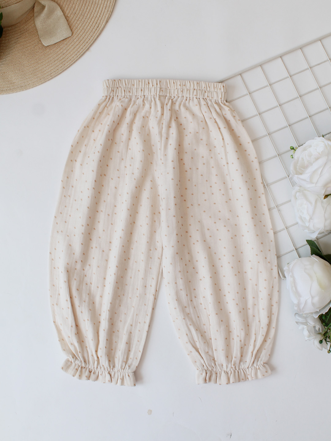 2-Piece Cotton Printed Co-Ord Set - Cream