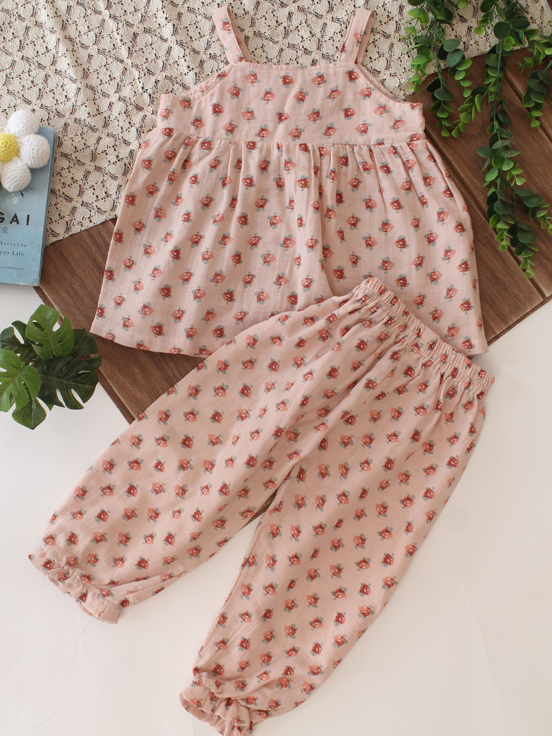 Floral Printed Coord Set - Beige