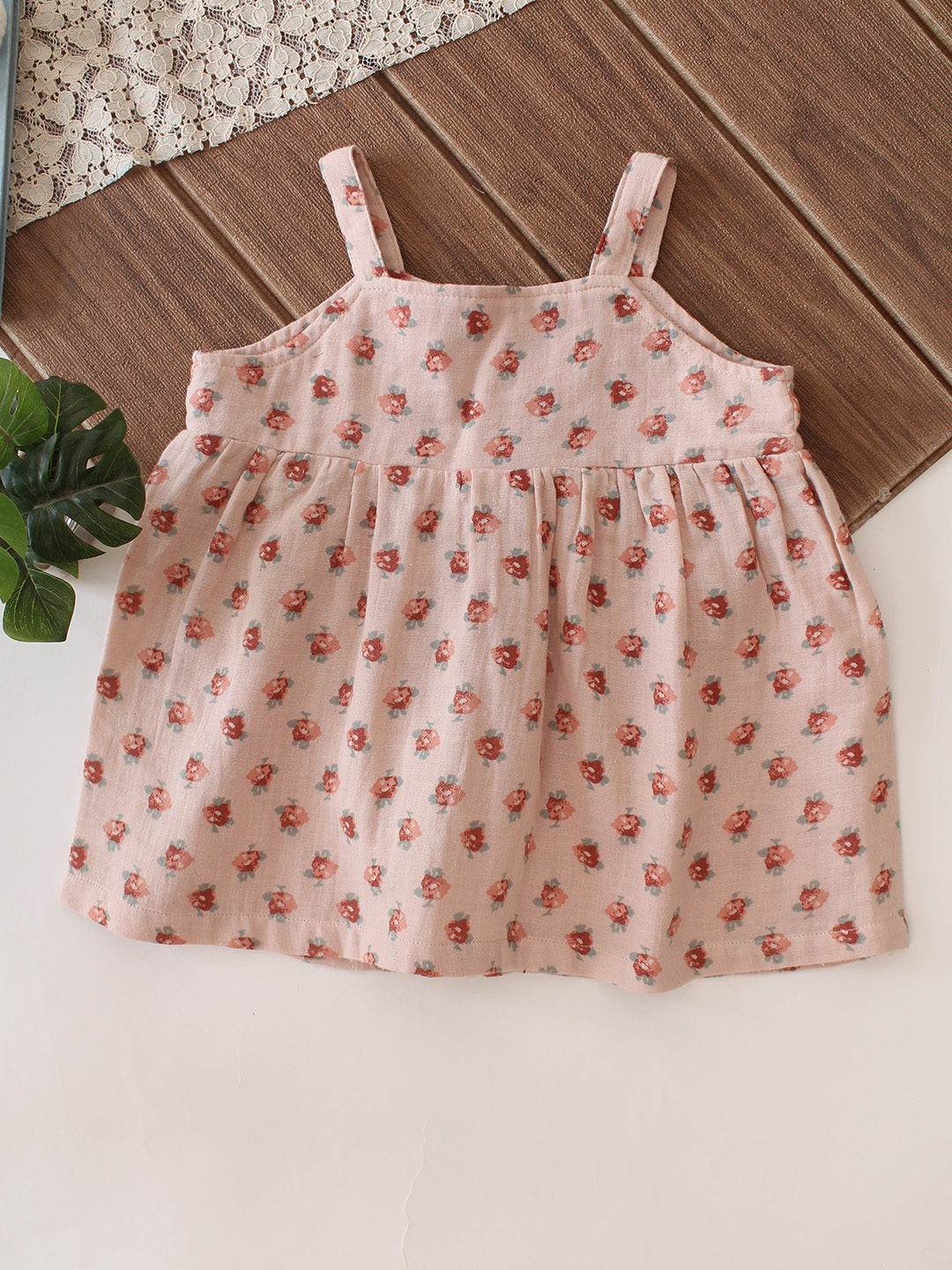 Floral Printed Coord Set - Beige