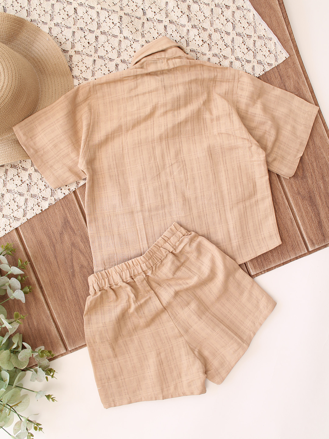 Pocket Detailed Coord Set - Beige