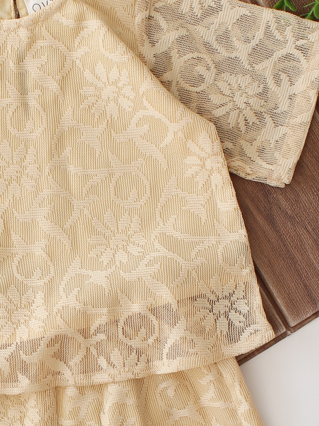 Qvink Half Sleeves Co-Ord Set - Cream