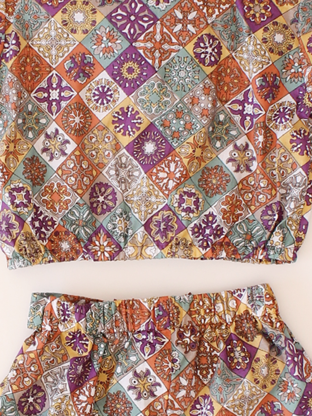 Cotton Printed Collar Detail Summer Co ord Set