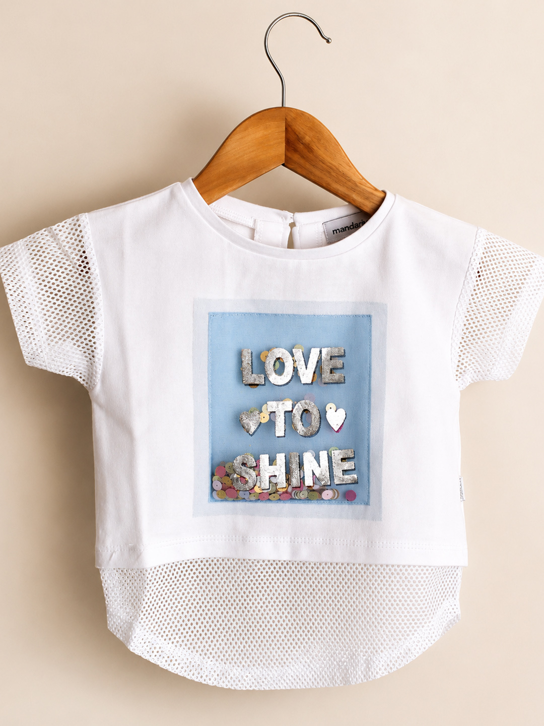Qvink Printed Top for Girls - White