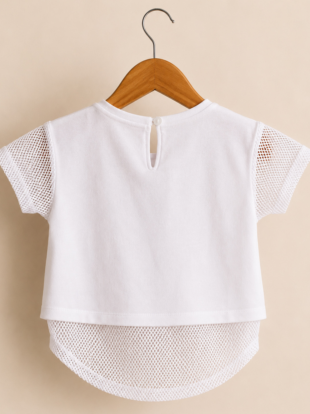 Qvink Printed Top for Girls - White