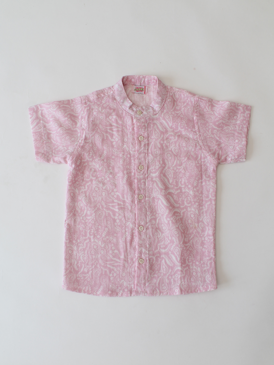 Double Gauze Printed Shirt  - Pink