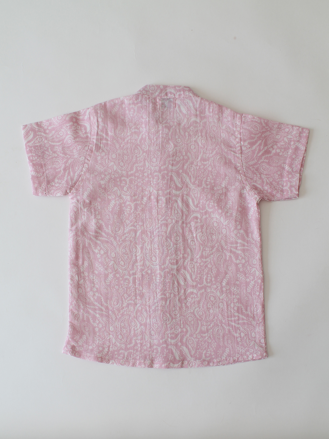 Double Gauze Printed Shirt  - Pink