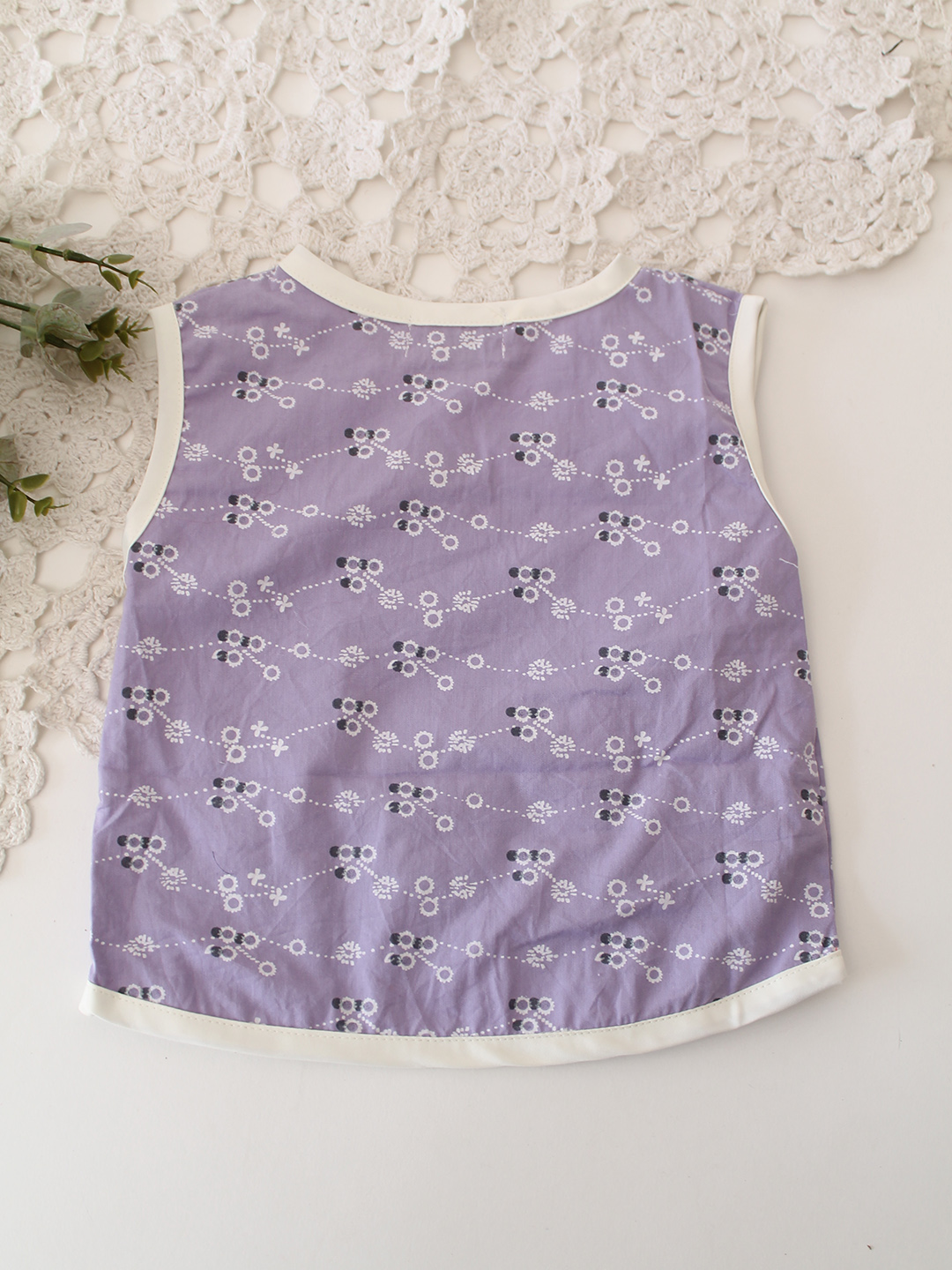 Qvink Printed Cotton Jhabla - Lavender