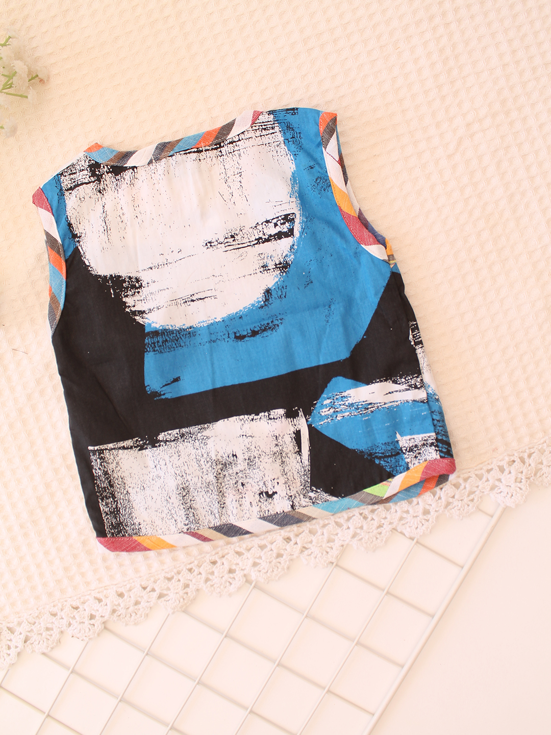 Printed Side Tie-Ups Infant Cotton Jhabla