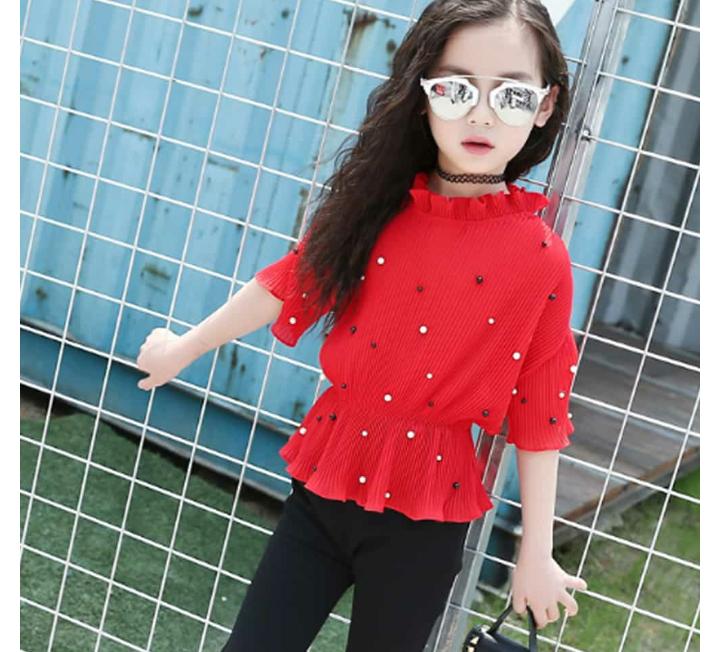 Red and Black Capri set