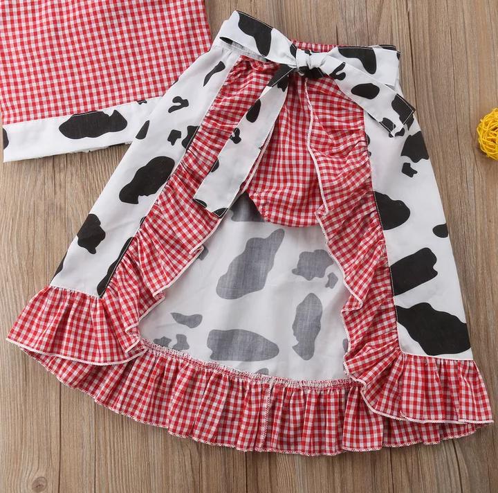 Red Checked Pattern 2 Pc Set