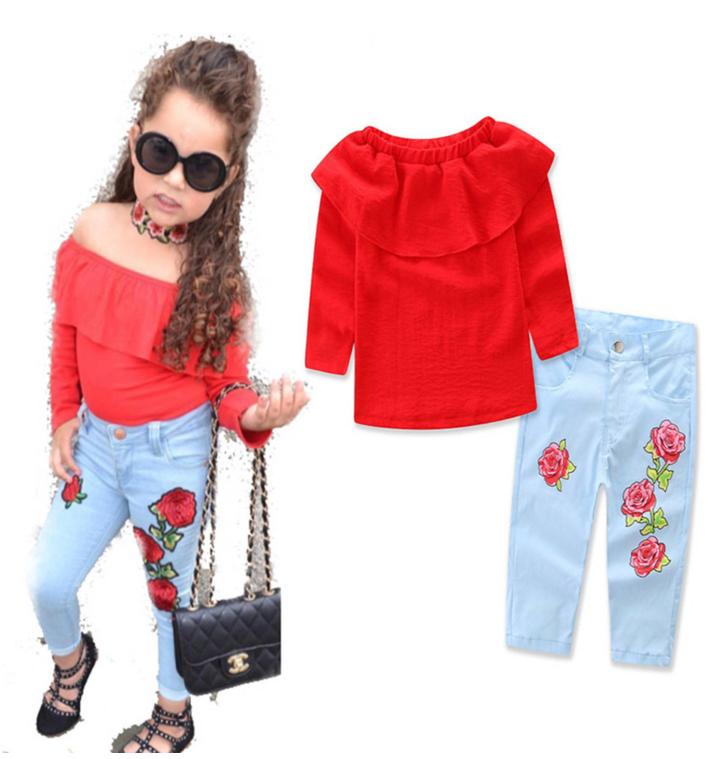 Red FullSleeve Top and Pants